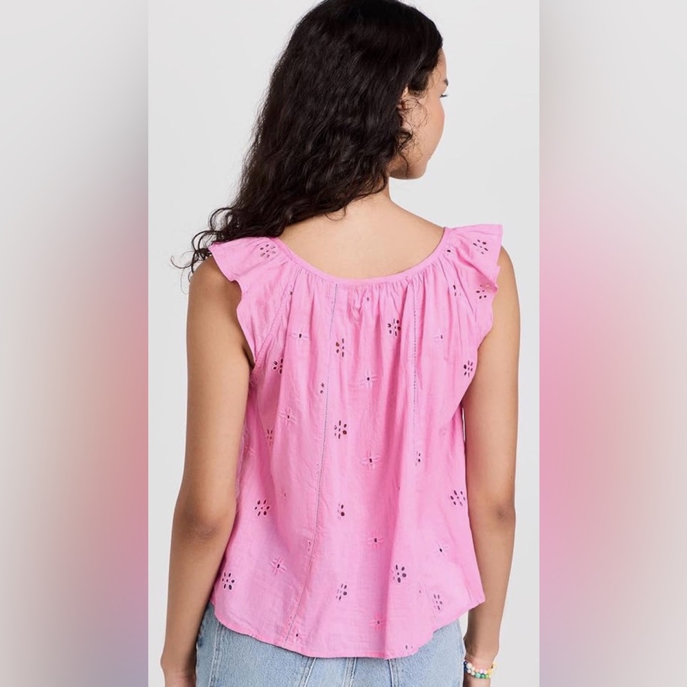 Velvet by Graham & Spencer Pink Ruffle Top - Picture 2 of 16
